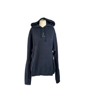 Luar Paneled Hoodie in Navy Blue